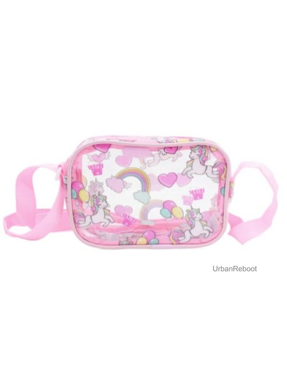 Adjustable Strap Crossbody Bag Polyester PVC Zipper Coin Wallet Purse Girls
